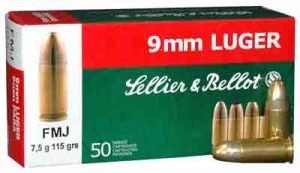 Caliber: 9mm Luger box of ammunition